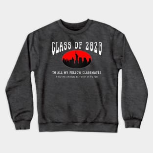 Class of 2020 - Maroon, Red and White Colors Crewneck Sweatshirt